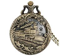 YBAAKZIIR Montre de Poche, Steampunk Vintage ajouré avec chaîne, Cadeaux de Noël, de Remise de diplôme, d'anniversaire, de fête des pères