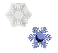YBAAKZIIR Moule for bougeoir en Forme de Flocon de Neige de Noël, Moule en Silicone for bougeoir en béton et jesmonite, Cadeau de Vacances à Faire soi-même(SH09371)