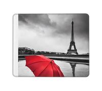 YBAOFU Tapis de souris de jeu (Tour Eiffel Paris Route, Parapluie rouge) Imperméable Antidérapant Sous-main de Bureau Tapis de Clavier Tapis de Souris Bureau à Domicile Accessoires de Bureau et Décor