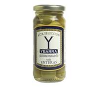 Ybarra Olives Vertes Manzanilla Haute Sélection, Lot de 4 Bocaux de 120g Poids Égoutté, Qualité Premium, Texture Croquante