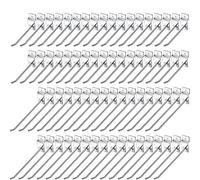 ybaymy Lot de 100 Crochets pour Panneau Perforé de 30 cm, Muraux à Lattes pour Étagères, Longs en Métal pour Accrocher Garage, Magasin, Maison