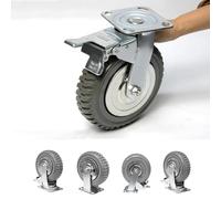 ybaymy Roulettes Pivotantes de 150 mm pour Charges Lourdes avec Freins - 360° Double Roulement à Billes, Transport Silencieux, 4 Pièces, Capacité 800 kg