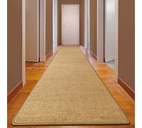 ybaymy Tapis de couloir extra long en sisal avec bordure en coton antidérapant pour salon, entrée, terrasse, buanderie et couloir, 80 x 300 cm