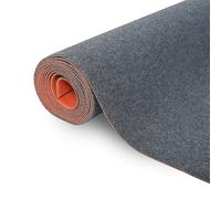 ybaymy Tapis de couloir long - 120 x 500 cm - Vendu au mètre - Antidérapant - Avec fines rayures - Lavable - Anti-saleté - Pour entrées, couloir, cuisine, bureau (gris fumé)