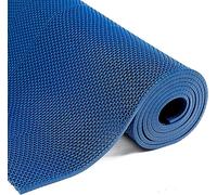 ybaymy Tapis de drainage en PVC - 90 x 500 cm - Épaisseur : 5,5 mm - Antidérapant - En maille PVC - Pour salle de bain et piscine - Bleu