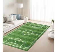 ybaymy Tapis de football, 160 x 240 cm, épaisseur 5 mm, antidérapant, vert, pour chambre d'enfant, salle de jeux, chambre d'adolescent, salon