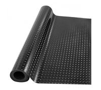 ybaymy Tapis en Caoutchouc Antidérapant, 100 x 500cm Tapis de Sol de Garage, 3mm Épaisseur Tapis Sol Caoutchouc pour établi, Cuisine, Gymnase, Plancher de Hangar, Plancher de fourgonnette, Noir