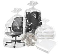 YBCCBY Lot de 10 Sacs de Rangement Extra Larges en Plastique Transparent, 100 x 152CM Sac Plastique Transparent de Grande Capacité pour Gros Jouets en Peluche, Bagages, Valises, Couettes