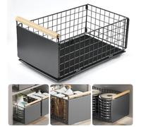 YBCCBY Tiroir Coulissant Cuisine, 39.5*23.5*19.5cm Organiseurs de Placards Coulissant Etagere Coulissante Placard Cuisine Bac Coulissant Placard Cuisine Rangement pour Cuisine, Placards, Garde-manger