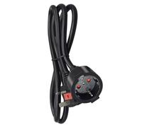 Ybcolmf Adaptateur de câble d'alimentation pour prise britannique à trois | Cordon en cuivre noir à 3 fils pour une utilisation régionale en intérieur, une configuration d'alimentation de voyage et une