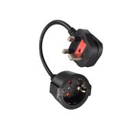 Ybcolmf Adaptateur de câble d'alimentation pour prise britannique à trois | Cordon en cuivre noir à 3 fils pour une utilisation régionale en intérieur, une configuration d'alimentation de voyage et une