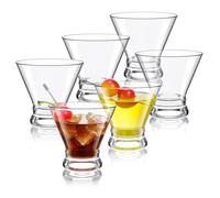 YBCPACK Lot de 6 verres à Martini sans pied - 240 ml - Verres à cocktail modernes - Verres Margarita pour expresso Martini, lait de poule, apéritif, dessert et bar