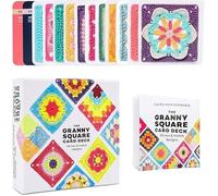 YBDADOEH 50 Jeux de Cartes carrées Grand-mère Assorties, Cartes d'apprentissage du Crochet aux Combinaisons de Couleurs variées, for Les débutants souhaitant s'exercer au Crochet