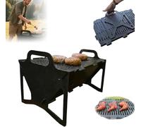 YBDADOEH Barbecue Pliable en Acier for Un Rangement Facile, Aucune Installation nécessaire, Barbecue à Fente, Barbecue Pliable for Pique-Nique de Camping en Plein air, Facile à Ranger(Large)