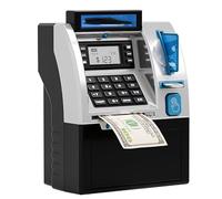 YBDADOEH Coffre - Fort de Stockage Intelligent pour Enfants, Affichage numérique et Fentes pour pièces de Monnaie et Billets de Banque - Fun Finance Learning for Kids(Black)