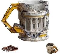 YBDADOEH Tasse de démolition de Quelqu'un a menti, Forme d'excavatrice d'impression de bâtiment 3D avec Conception de bâtiment Qui s'effondre