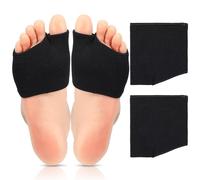 YBEATY Lot de 2 paires de coussinets métatarsiens en nylon avec coussinets en gel pour hommes et femmes - Soulagement des os métatarsiens - Marche debout - Course à pied - Escalade - Randonnée