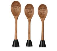 YBEATY Lot de 3 trophées de récompense en bois de 17,6 cm - Petits piment gravés au laser - Poivre salsa - Avec base amovible - Cadeau amusant - Fournitures de décoration de fête