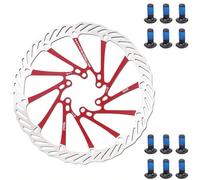 YBEKI 2 Disques de Frein Vélo CNC 160/180/203mm - Acier Inoxydable Martensitique 420 - Compatible Shimano/SRAM/Magura - Pour VTT/Vélo Route/BMX - Design Aérodynamique Haute Performance