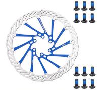 YBEKI 2 Disques de Frein Vélo CNC 160/180/203mm - Acier Inoxydable Martensitique 420 - Compatible Shimano/SRAM/Magura - Pour VTT/Vélo Route/BMX - Design Aérodynamique Haute Performance