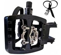 YBEKI Pédales et sangles de vélo SPD/SPD professionnelles pour vélo d'exercice d'intérieur et Peloton/Schwinn/Sunny/Bikes - Axe de 1,4 cm avec roulements scellés