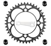 YBEKI Plateau de Pédalier Rond Pro 104BCD (32-52T) Alliage 7075-T6 Usiné CNC Etroit - Profil Etroit-Large Anti-Chute - Compatible Shimano/SRAM 8-11V - pour VTT, Vélo de Route, BMX (38T)