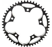 YBEKI Plateau de Pédalier Vélo Route 130BCD 7075-T6 - CNC 5 Axes ISO 13041, Profil Narrow-Wide (38-60T) | Compatible 8-12V Shimano/SRAM | 163g + Rigidité 165Nm/deg (Noir/Rouge)