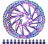 YBEKI Rotor Disque Frein Vélo CNC 160/180mm - Acier Inoxydable 420 Martensitique, 12 Vis Titane, Dissipation Thermique Brevetée, Certifié EN14766 (VTT/Road/BMX) - 2 Pièces + Boulons