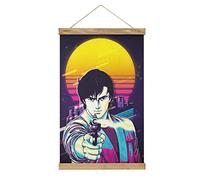YBEL Cintres magnétiques à défilement City Hunter Ryo - Poster mural - Décoration murale en tissu - Kit de cadre pour salon