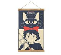 YBEL Kiki's Delivery Service Poster en tissu Tableau en bois DIY Cadre à suspendre pour décoration de chambre Kit cadeau