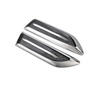 YBERLAOBAN 2 Pcs Autocollants Aération Latérale pour Renault Clio IV V Clio 4 5 RS Grandtour 2014-2022, Noir Chrome Décoration Aile, Style Requin Simulation Prise d'air Auto