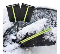 YBERLAOBAN 2 Pièces Housse de Protection Rétroviseur pour Audi A6 (C8) Kombi (Avant) 2018-2024, Couverture Hiver Imperméable avec Bandes Réfléchissantes Contre Neige (Noir)