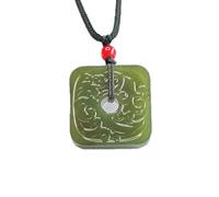 YBGCRD Collier avec pendentif en forme de nuage turquoise naturelle avec boucle carrée XinYu TianHe Jade Temple Live Broadcast paisible