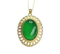 YBGCRD Collier en jade pour homme, pendentif en agate verte du roi des glaces, collier essence de jade, offrez-lui un cadeau