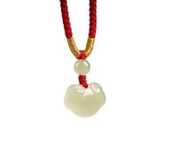 YBGCRD He Tian Yu Pendentif Peace And Happiness Lock Enfants Longue Vie Lock Garçon Bébé Jadéite Jade Pendentif Fille Toddler Collier Jade