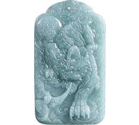 YBGCRD Jadéite naturelle glutinous bleu eau or pendentif Pixiu jade bon augure bête cuir monticule hommes et femmes styles