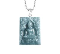 YBGCRD Véritable Jadéite Fu Wang Chong Di Bouddha Asie du Sud-Est Thaïlande Bouddha Jade Pendentif Hommes et Femmes Bijoux Pendentif