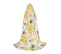 YBGHDAA Ananas Cape à capuche pour adolescent pour cosplay, Halloween, fête, sorcière, vampire, magicien, bal masqué, costume