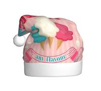 YBGHDAA Bonnet de Noël en peluche pour adulte avec pompon blanc pour cérémonie annuelle