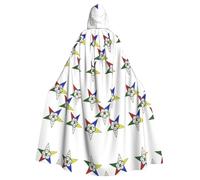 YBGHDAA Cape à capuche avec étoiles orientales - Cape à capuche - Robe longue pour la Saint-Patrick et Halloween