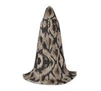 YBGHDAA Cape à capuche classique en peau de serpent pour cosplay, Halloween, sorcière, vampire, magicien, bal masqué