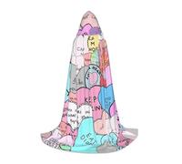 YBGHDAA Cape à capuche en forme de cœur coloré pour cosplay, Halloween, sorcière, vampire, magicien, bal masqué