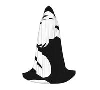 YBGHDAA Cape à capuche noire pour adolescent pour cosplay, Halloween, sorcière, vampire, magicien, bal masqué