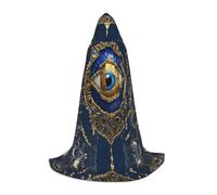 YBGHDAA Cape à capuche pour adolescent mauvais œil pour cosplay, Halloween, sorcière, vampire, magicien, bal masqué