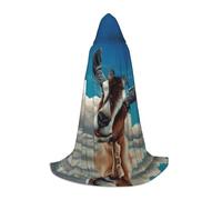 YBGHDAA Cape à capuche pour adolescente - Pour cosplay, Halloween, sorcière, vampire, magicien, bal masqué