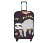 YBGHDAA Follow Your Dreams Housse de valise avec fermeture éclair, trous de poignée, matériau élastique pour garder les bagages fermés, idéale pour les voyages, blanc, L