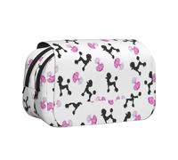 YBGHDAA Girly Trousse à crayons avec bouteille de parfum et caniche Rose, Noir , Taille unique, Organiseur de sac