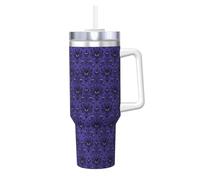 YBGHDAA Haunted Mansion Printing - Tasse à glace avec poignée - Gobelet étanche en acier inoxydable pour homme et femme - 1200 ml