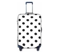 YBGHDAA Housse de valise à pois avec fermeture éclair, trous de poignée, matériau élastique pour garder les bagages fermés, idéal pour les voyages, blanc, S