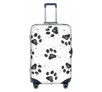 YBGHDAA Housse de valise avec fermeture éclair, trous de poignée, matériau élastique pour garder les bagages fermés, idéal pour les voyages, blanc, L